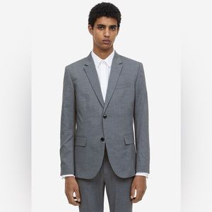 H&M Skinny Fit Gray Suit Sz 33R & 38 R